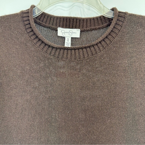 NWT Jessica Simpson Womens Medium Brown Sweater Sheath Dress Long Sleeve Cozy - Picture 3 of 8